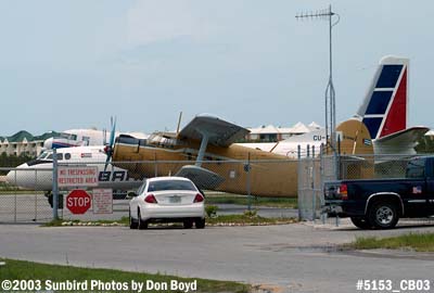 Impounded hijacked Cuban aircraft at Key West Internatinal Airport aviation stock photo #5153