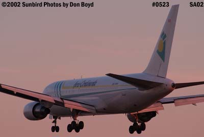 Aero Continente B767-219(ER) OB-1766 Francisco Bolognesi aviation airline sunset stock photo #0523_SA02
