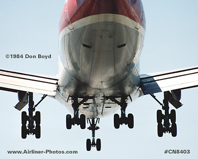 1984 - Air Canada B747-133 C-FTOE on short final approach aviation airline stock photo #CN8403
