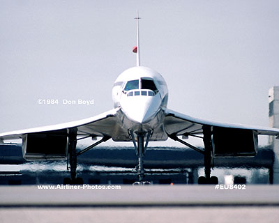 1984 - The first British Airways Concorde departure at Miami International Airport aviation airline stock photo #EU8402