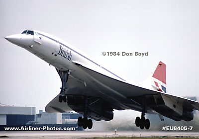 1984 - The first British Airways Concorde departure at Miami International Airport aviation airline stock photo #EU8405