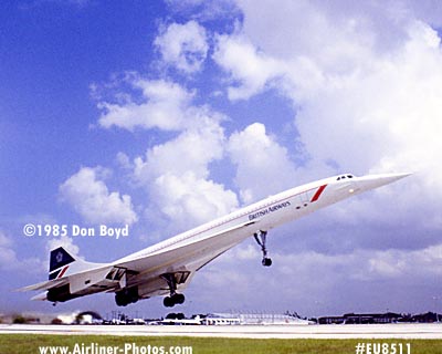 1985 - British Airways Concorde aviation airline stock photo #EU8511