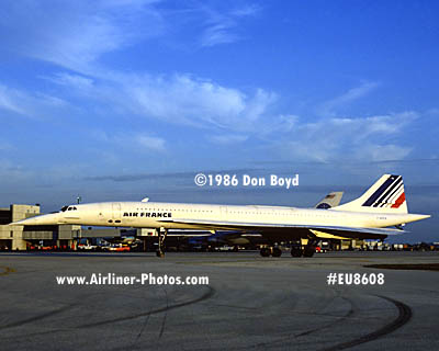 1986 - Air France Concorde F-BVFB aviation airline stock photo #EU8608