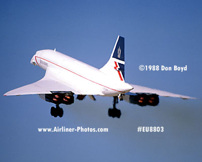 1988 - British Airways Concorde G-BOAA aviation airline stock photo #EU8803