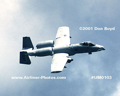 2001 - USAF Fairchild Republic A-10 Thunderbolt II Warthog military aviation stock photo #UM0103