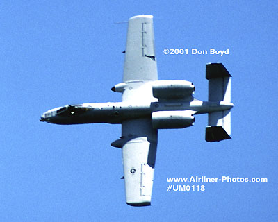2001 - USAF Fairchild Republic A-10 Thunderbolt II Warthog military aviation stock photo #UM0118