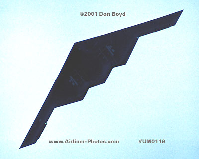 2001 - USAF B-2A Spirit stealth bomber military aviation stock photo #UM0119