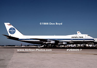 1986 - Pan Am B747-121(A) N739PA Clipper Morning Light destroyed at Lockerbie aviation airline stock photo #US8605