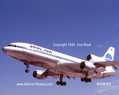 1981 - Pan Am L1011-500 N503PA Clipper Flying Eagle aviation airline stock photo #US8101