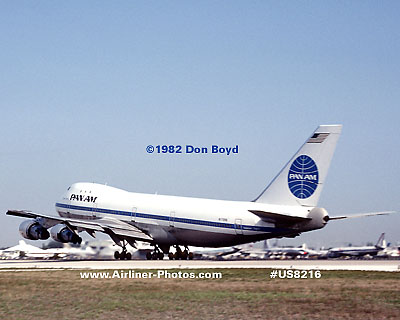1982 - Pan Am B747-121(A) N770PA Clipper Bald Eagle aviation airline stock photo #US8216