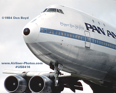 1984 - Pan Am B747-121(A) N655PA Clipper Sea Serpent aviation airline stock photo #US8416