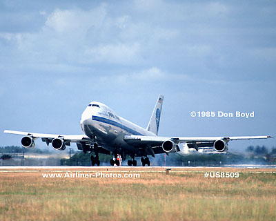 1985 - Pan Am B747-121(A) N731PA Clipper Ocean Express aviation airline stock photo #US8509