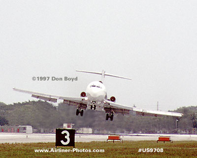 1997 - Panagra B727-200 landing in hard crosswind aviation airline stock photo #US9708