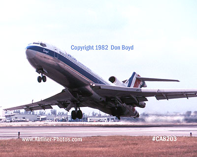 1982 - LACSA B727-200 Zurqui takeoff aviation airline stock photo #CA8203