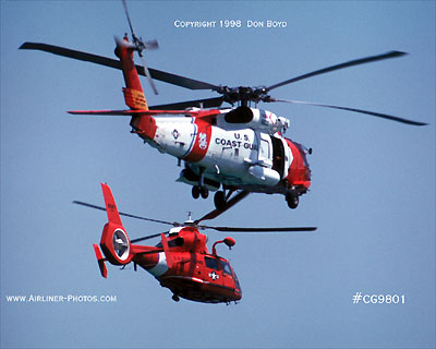 1998 USCG HH-60J and HH-65A Coast Guard aviation stock photo #CG-9801
