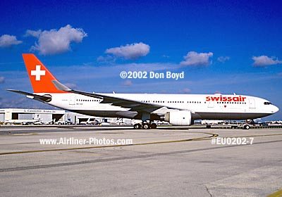 2002 - Swissair A330-223 HB-IQB at Miami aviation airline stock photo #EU0202