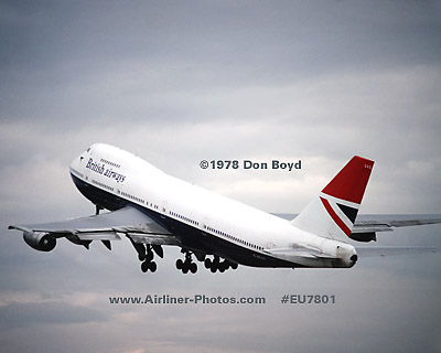 1978 - British Airways B747-236B G-BDXG takeoff at Miami aviation airline stock phtoo #EU7801