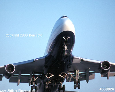 2000 - British Airways B747-4** takeoff at Miami aviation airline stock photo #SS0024