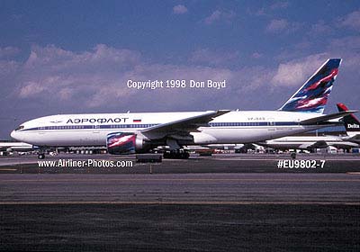 1998 - Aeroflot B777-2Q8/ER VP-BAS (ex N5022E) taxiing at JFK aviation airline stock photo #EU9802