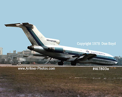 1978 - Eastern B727-25 N8126N landing without a nose gear at Miami aviation accident stock photo #AI7803a