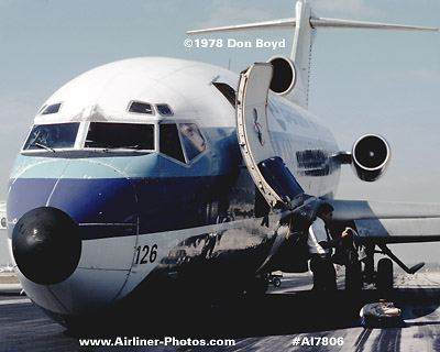 1978 - Eastern B727-25 N8126N landing without a nose gear at Miami aviation accident stock photo #AI7806