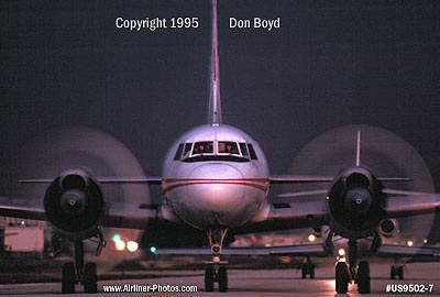 1995 - Unknown Convair 580 waiting for takeoff aviation airline stock photo #US9502