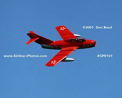 2001 - Mig-15 performing at Air & Sea Show air show stock photo #CP0101