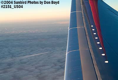Wing of Southwest Airlines B737-7H4 aviation airline stock photo #2151