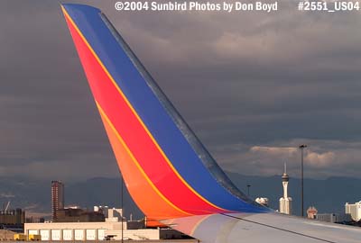 Wing of Southwest Airlines B737-7H4 N436WN aviation airline stock photo #2551