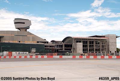 2005 - Miami International Airport's new Concourse J (left) and South Terminal (right) airport construction stock photo #6359