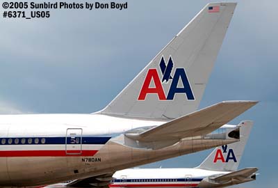 American Airlines B777-223(ER)'s N780AN and N789AN aviation airline stock photo #6371