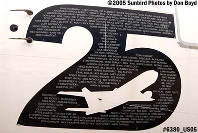 Close up of 25 year logo on ABX Air B767-200 N792AX aviation airline stock photo #6380