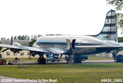 Brooks Fuel C-54G-DC N708Z running up #2 engine aviation cargo airline stock photo #6416