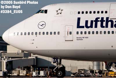 Lufthansa B747-430(M) D-ABTA Sachsen aviation airline stock photo #3384