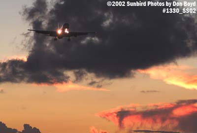 UPS B757-24APF on approach after sunset aviation stock photo #1330