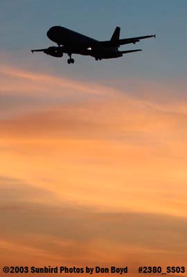 ACES Colombia A320-232 N635VX approach after sunset aviation stock photo #2380