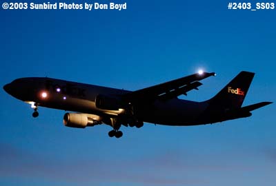 FedEx A300F4-605R N667FE aviation sunset stock photo #2403