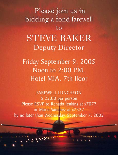 2005 - Miami-Dade Aviation Departments Farewell to Deputy Director Steve Baker