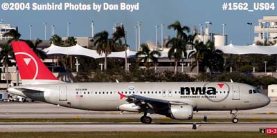 Northwest Airlines 320-212 N344NW aviation airline stock photo #1562