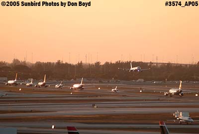 Departing aircraft line-up at Ft. Lauderdale-Hollywood International Airport aviation stock photo #3574