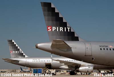 Spirit A321-231's N584NK and N585NK aviation airline stock photo #3674