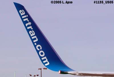 AirTran B737-76N N175AT - first revenue departure with blended winglets aviation stock photo #1135