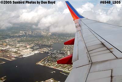 2005 - Turning basin at Port Everglades, FL aerial landscape stock photo #6548