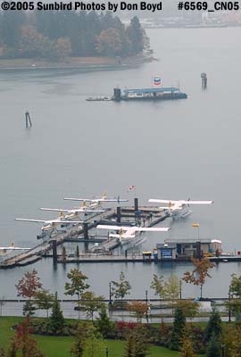 Float planes next to downtown Vancouver aviation stock photo #6569