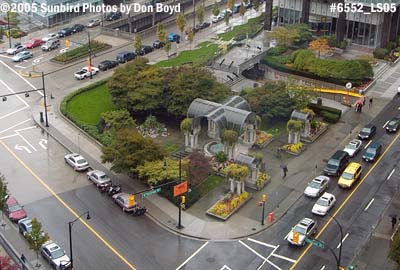 Park with parking underneath in downtown Vancouver, BC, stock photo #6570