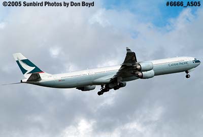 Cathay Pacific Airbus A340-642 B-HQC aviation airline stock photo #6666