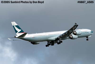 Cathay Pacific Airbus A340-642 B-HQC aviation airline stock photo #6667