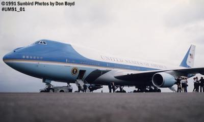 1991 - USAF VC-25A (747-2G4B) Air Force One #82-9000 aviation stock photo #UM91_01