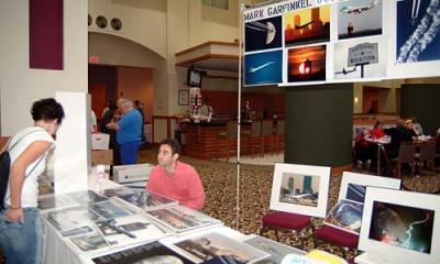 Mark Garfinkel's photography display tables at the 2005 Boston Airline Show, photo #7209