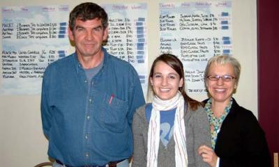 Jay OBrien, Stephanie and Sonja Moskal at the 2005 Boston Airline Show, photo #7229